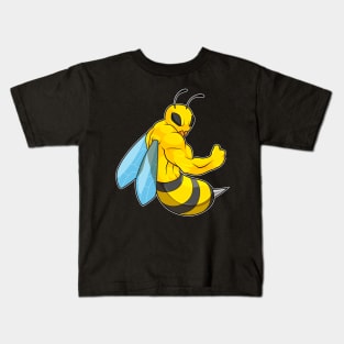 Bee as Bodybuilder Kids T-Shirt